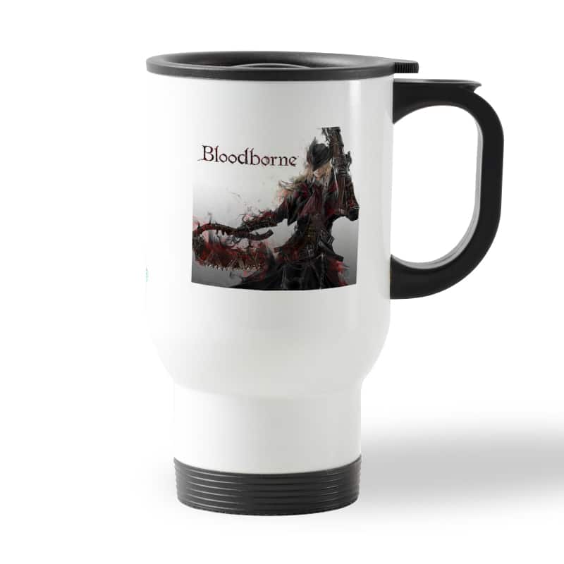 كوب قهوة للسيارة لون ابيض بتصميم  بلود بورن كوب قهوة للسيارة لون ابيض بتصميم  بلود بورن