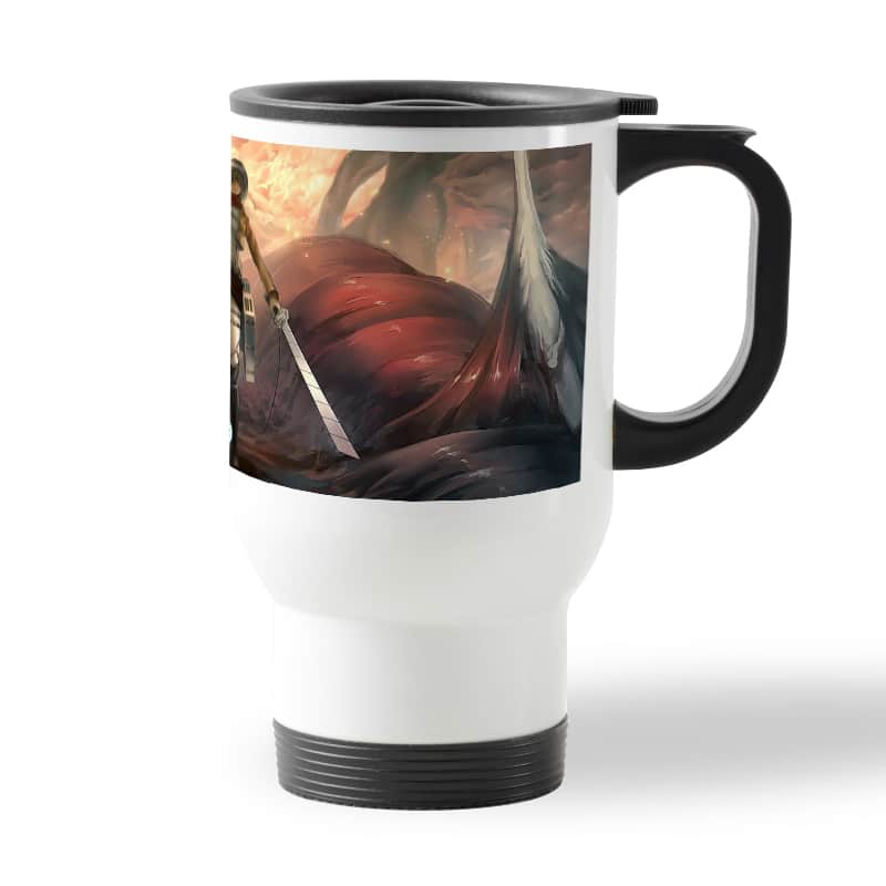 كوب قهوة للسيارة لون ابيض بتصميم تقضي ميكاسا على العمالقة هجوم العمالقة كوب قهوة للسيارة لون ابيض بتصميم تقضي ميكاسا على العمالقة هجوم العمالقة