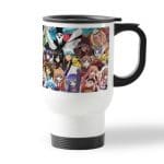 كوب قهوة للسيارة لون ابيض بتصميم جنون الانميات