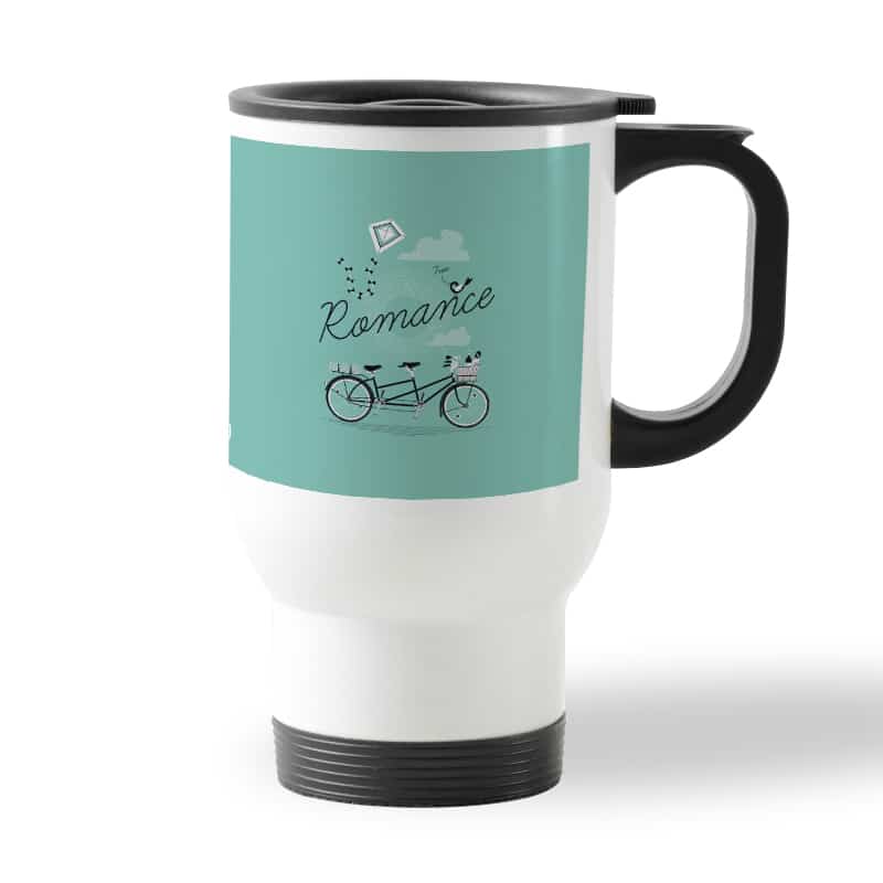 كوب قهوة للسيارة لون ابيض بتصميم دراجه هوائيه كوب قهوة للسيارة لون ابيض بتصميم دراجه هوائيه