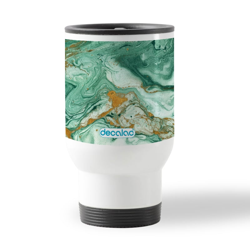 كوب-قهوة-للسيارة-لون-ابيض-بتصميم-ذهبي-وأخضر-1