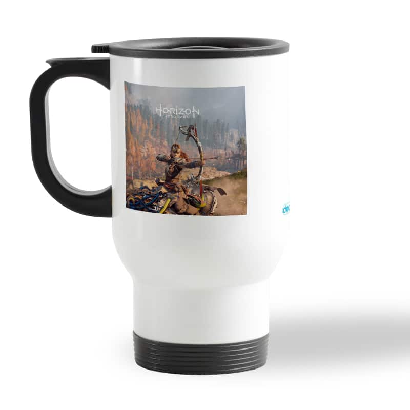 كوب-قهوة-للسيارة-لون-ابيض-بتصميم-رماية-أسهم-إلوي-هورايزن-زيرو-داون-2