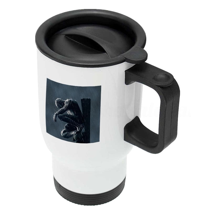 كوب-قهوة-للسيارة-لون-ابيض-بتصميم-سبايدر-مان-الاسود-3