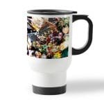 كوب قهوة للسيارة لون ابيض بتصميم شخصيات أكاديميتي للأبطال