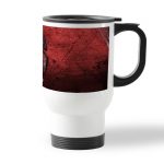 كوب قهوة للسيارة لون ابيض بتصميم شعار سبايدرمان