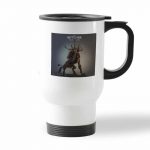 كوب قهوة للسيارة لون ابيض بتصميم عفريت ذا ويتشر 3 وايلد هانت