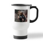 كوب قهوة للسيارة لون ابيض بتصميم فيمون سبايدر مان