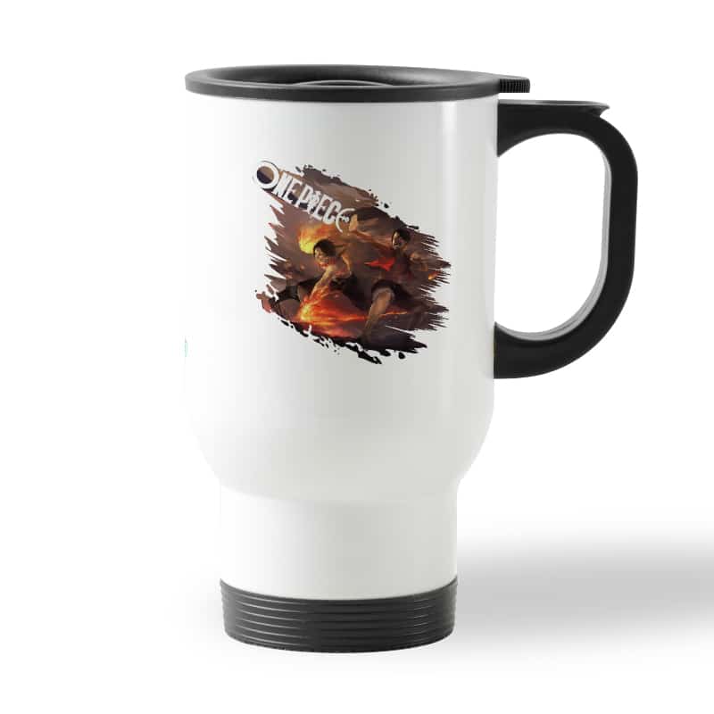 كوب قهوة للسيارة لون ابيض بتصميم قتال اللحيه البيضاء ون بيس كوب قهوة للسيارة لون ابيض بتصميم قتال اللحيه البيضاء ون بيس