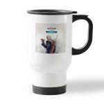 كوب قهوة للسيارة لون ابيض بتصميم قضاء على الوحوش ذا ويتشر