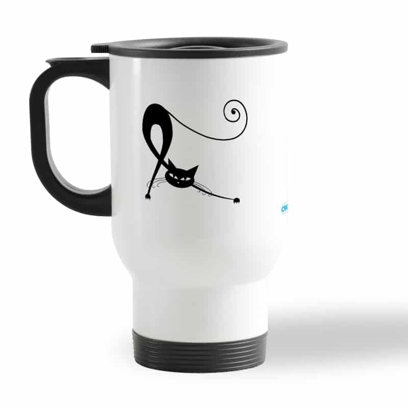 كوب-قهوة-للسيارة-لون-ابيض-بتصميم-قطه-كرتونيه-2