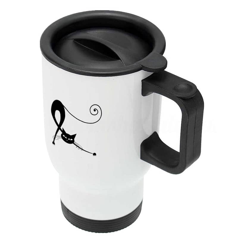 كوب-قهوة-للسيارة-لون-ابيض-بتصميم-قطه-كرتونيه-3