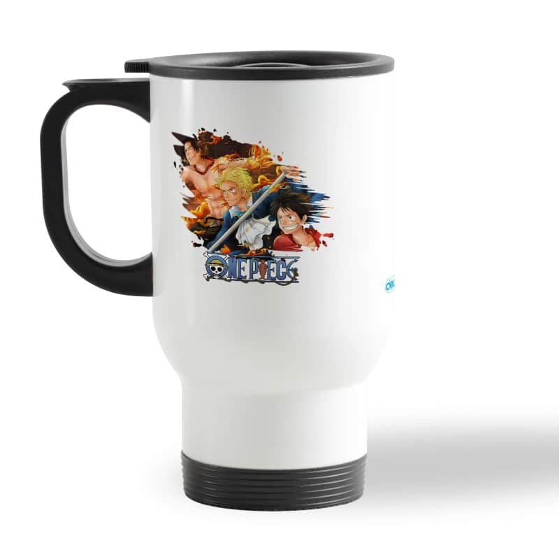 كوب-قهوة-للسيارة-لون-ابيض-بتصميم-قوة-الثلاثة-أشقاء-ون-بيس-2