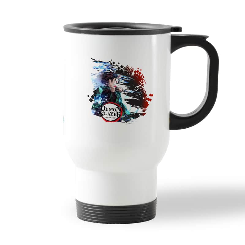 كوب قهوة للسيارة لون ابيض بتصميم قوة تنفس الماء قاتل الشياطين كوب قهوة للسيارة لون ابيض بتصميم قوة تنفس الماء قاتل الشياطين