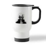 كوب قهوة للسيارة لون ابيض بتصميم كانيكي طوكيو غول