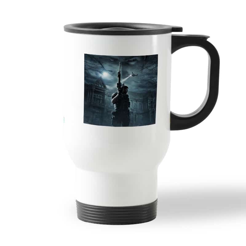 كوب قهوة للسيارة لون ابيض بتصميم كريس ريدفيلد 2 كوب قهوة للسيارة لون ابيض بتصميم كريس ريدفيلد 2