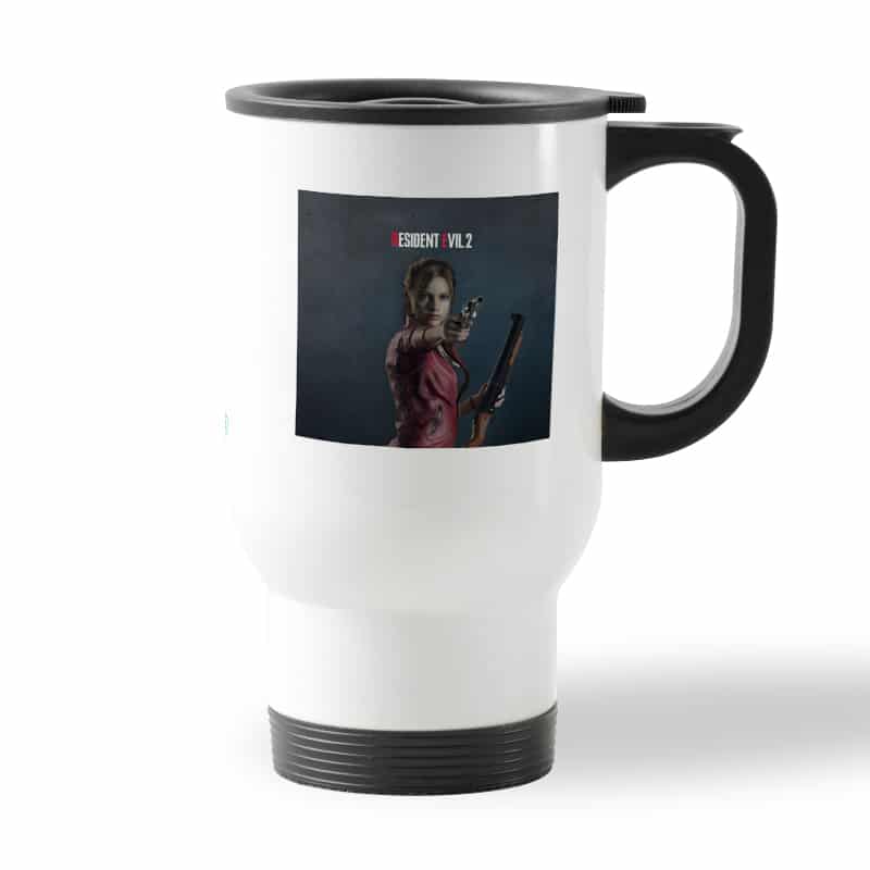 كوب قهوة للسيارة لون ابيض بتصميم كلير رزدنت إيفل 2 كوب قهوة للسيارة لون ابيض بتصميم كلير رزدنت إيفل 2