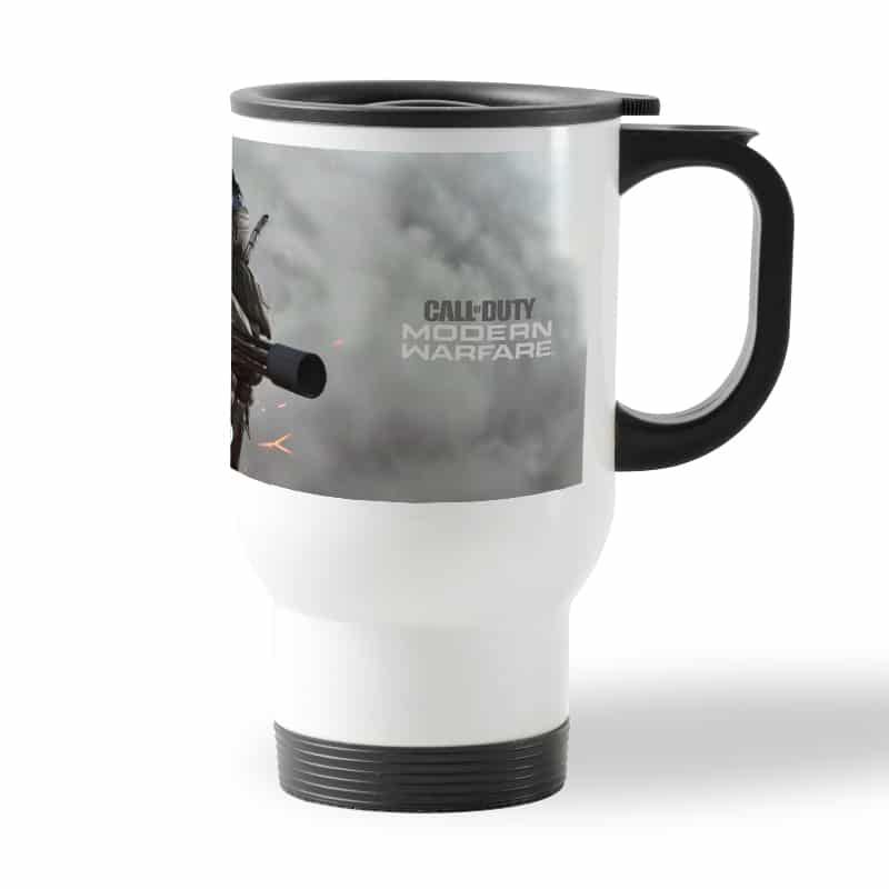 كوب قهوة للسيارة لون ابيض بتصميم كول أوف ديوتي مودرن وورفير كوب قهوة للسيارة لون ابيض بتصميم كول أوف ديوتي مودرن وورفير
