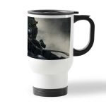 كوب قهوة للسيارة لون ابيض بتصميم  لعبة ديث ستراندنغ