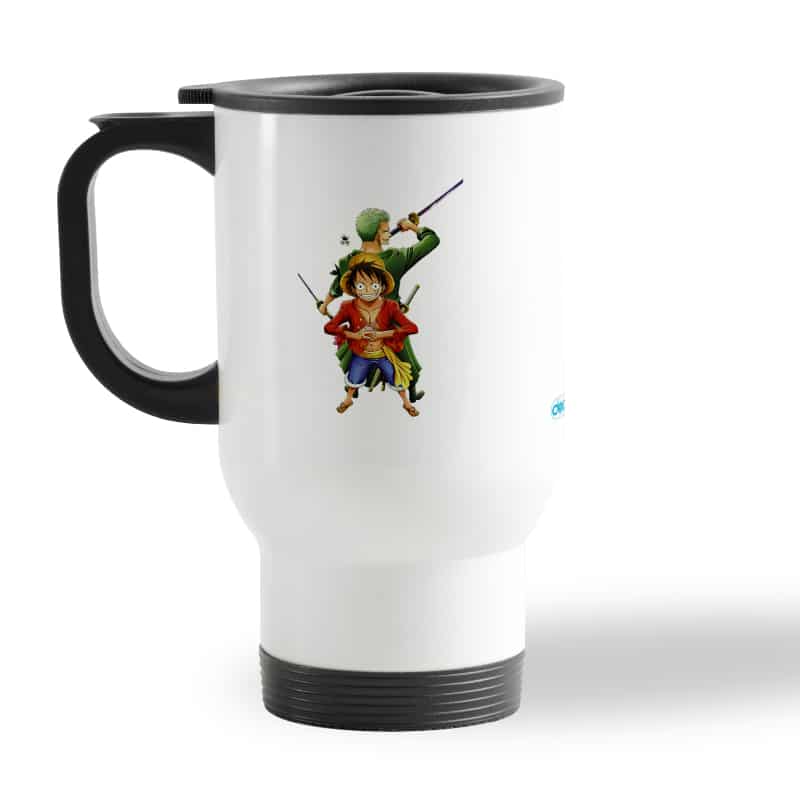 كوب-قهوة-للسيارة-لون-ابيض-بتصميم-لوفي-و-زورو-ون-بيس-2