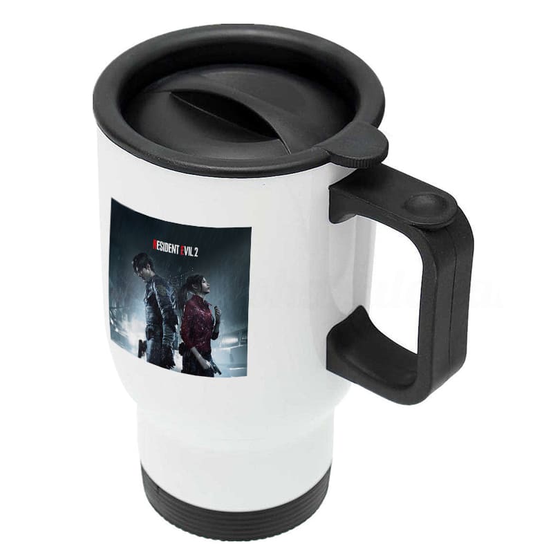 كوب-قهوة-للسيارة-لون-ابيض-بتصميم-ليون-وكلير-رزدنت-إيفل-2-3