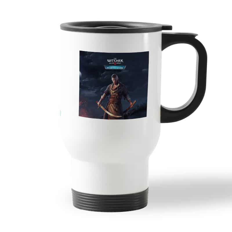 كوب قهوة للسيارة لون ابيض بتصميم مقاتل ذا ويتشر 3 وايلد هانت كوب قهوة للسيارة لون ابيض بتصميم مقاتل ذا ويتشر 3 وايلد هانت