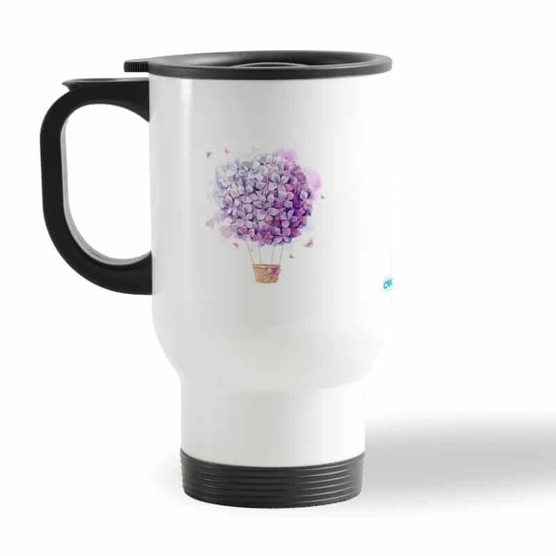 كوب-قهوة-للسيارة-لون-ابيض-بتصميم-منطاد-بالورد-2