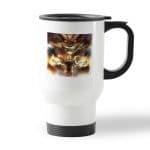 كوب قهوة للسيارة لون ابيض بتصميم ناروتو وكوراما الكيوبي