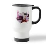 كوب قهوة للسيارة لون ابيض بتصميم هاكي التصلب لوفي ون بيس