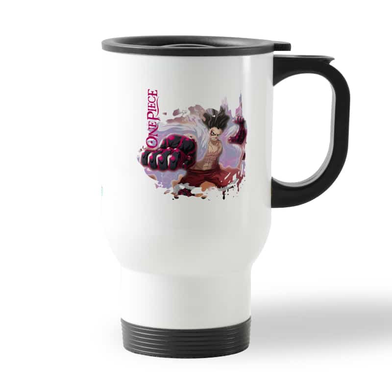 كوب قهوة للسيارة لون ابيض بتصميم هاكي التصلب لوفي ون بيس كوب قهوة للسيارة لون ابيض بتصميم هاكي التصلب لوفي ون بيس