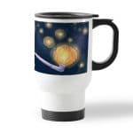 كوب قهوة للسيارة لون ابيض بتصميم وداع إيس ون بيس