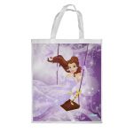 كيس هدايا حجم كبير بتصميم الاميرة بيلا بفستان لامع