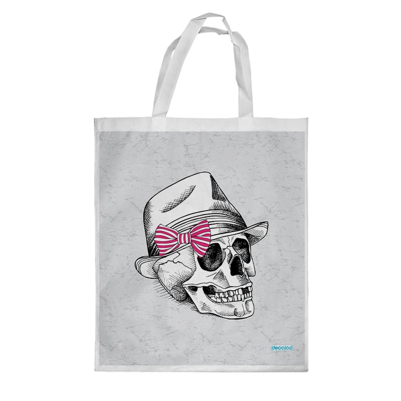 كيس هدايا حجم كبير بتصميم جمجمه بقبعه كيس هدايا حجم كبير بتصميم جمجمه بقبعه