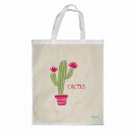 كيس هدايا حجم كبير بتصميم صبار رسم