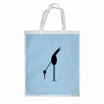 كيس هدايا حجم كبير بتصميم طائر أسود