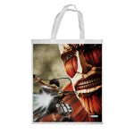 كيس هدايا حجم كبير بتصميم قتال مع عملاق هجوم العمالقة