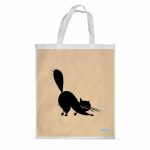 كيس هدايا حجم كبير بتصميم قط اسود