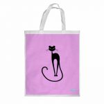 كيس هدايا حجم كبير بتصميم قطه انيقه