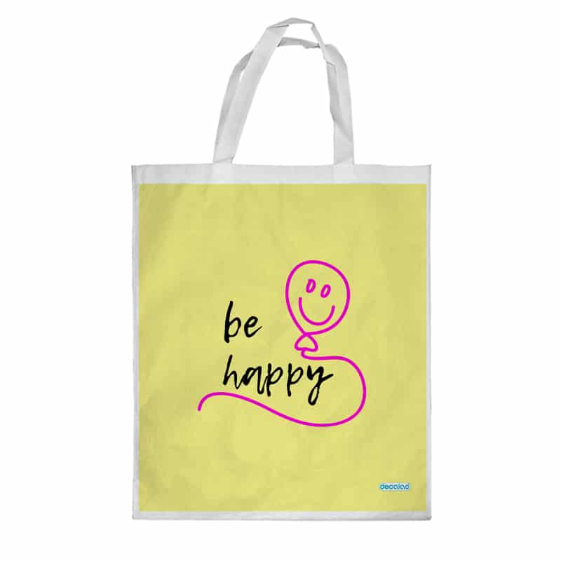 كيس هدايا حجم كبير بتصميم كن سعيد كيس هدايا حجم كبير بتصميم كن سعيد