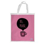 كيس هدايا حجم كبير بتصميم كوب بعباره