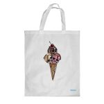 كيس هدايا حجم كبير بتصميم مثلجات الجماجم