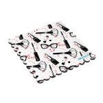 لبادة كوب الشاي او القهوة بتصميم ادوات المكياج والموضة