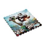 لبادة كوب الشاي او القهوة بتصميم عائلة كونغ فو باندا