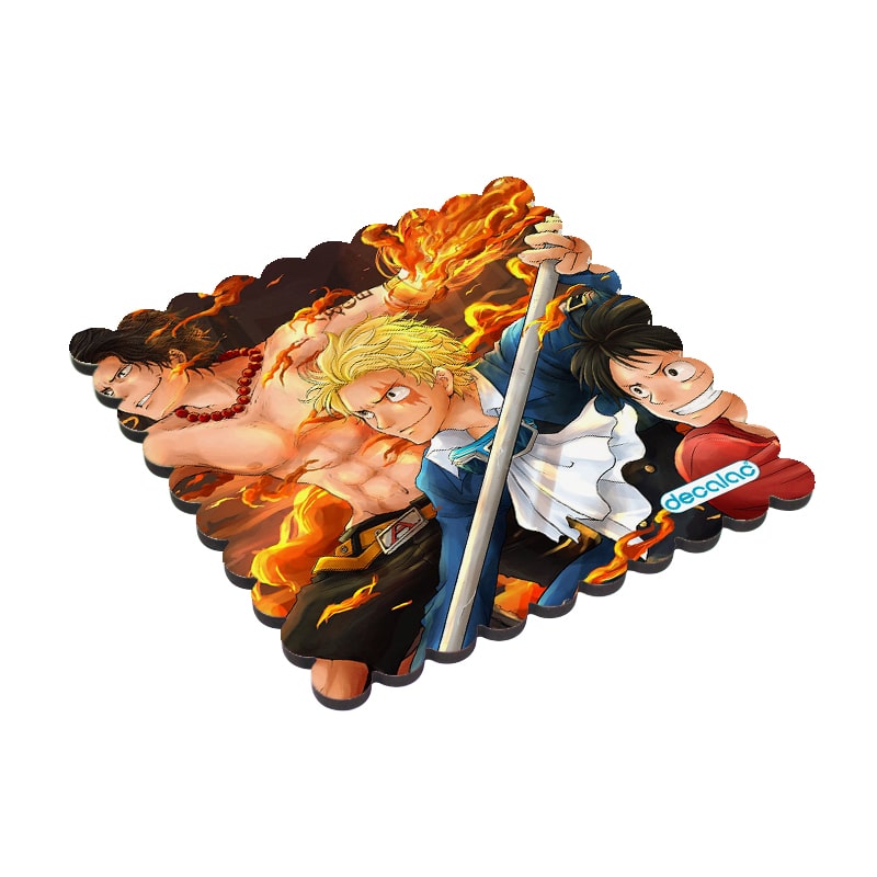 لبادة كوب الشاي او القهوة بتصميم قوة الثلاثة أشقاء ون بيس لبادة كوب الشاي او القهوة بتصميم قوة الثلاثة أشقاء ون بيس