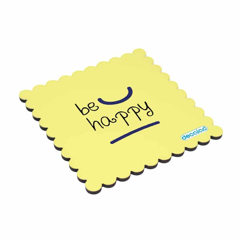 لبادة كوب الشاي او القهوة بتصميم كن سعيد لبادة كوب الشاي او القهوة بتصميم كن سعيد