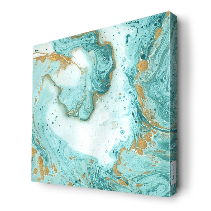 لوحة جدارية قماش كانفس باطار خشبي داخلي بتصميم أزرق ذهبي لوحة جدارية قماش كانفس باطار خشبي داخلي بتصميم أزرق ذهبي