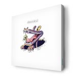 لوحة جدارية قماش كانفس باطار خشبي داخلي بتصميم التمساح والصوص