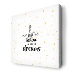 لوحة جدارية قماش كانفس باطار خشبي داخلي بتصميم النجوم والأحلام