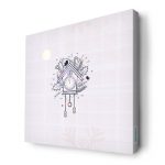 لوحة جدارية قماش كانفس باطار خشبي داخلي بتصميم بيت العصفور