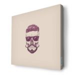 لوحة جدارية قماش كانفس باطار خشبي داخلي بتصميم جمجمه انيقه