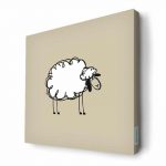 لوحة جدارية قماش كانفس باطار خشبي داخلي بتصميم خروف